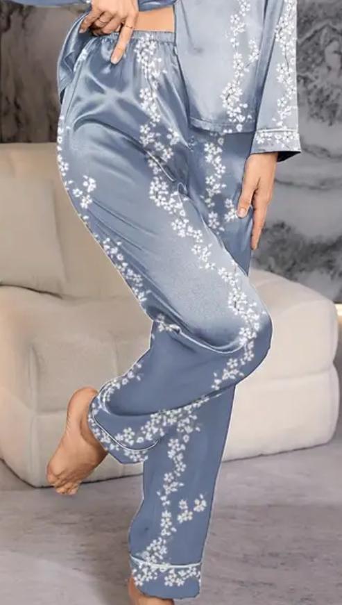 Perfecte prachtige satijnen pyjamaset voor 4 seizoenen, Kleding | Dames, Pyjama's, Nieuw, Maat 38/40 (M), Verzenden