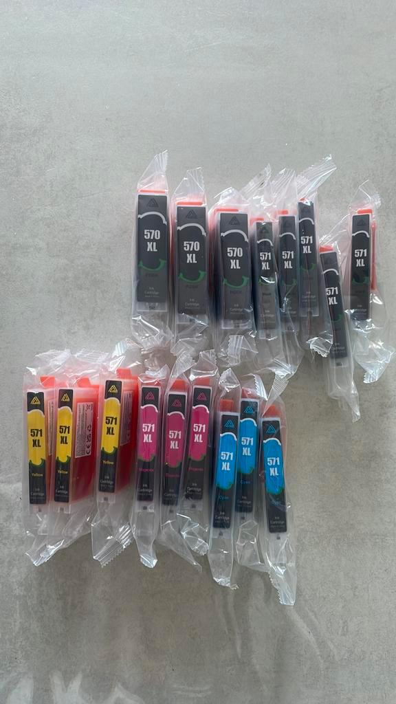 Cartridge voor canon 571XL kleuren en 570 XL, Computers en Software, Printerbenodigdheden, Nieuw, Overige typen, Ophalen
