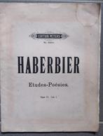 Oude piano partituur Haberbier, Muziek en Instrumenten, Piano, Gebruikt, Ophalen of Verzenden
