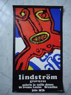 1976 L affiche expo Lindström COBRA gal. La Taille Douce BXL, Antiek en Kunst, Ophalen of Verzenden