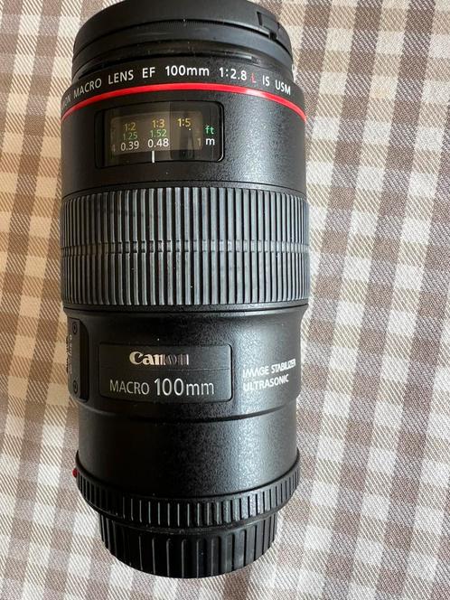 Canon EF 100mm f/2.8L Macro IS USM objectief, Audio, Tv en Foto, Foto | Lenzen en Objectieven, Zo goed als nieuw, Ophalen
