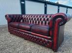Originele Springvale Chesterfield 3 zits bank in oxblood red, Ophalen, Gebruikt, Chesterfield, oxblood, springvale, mancave, Driepersoons