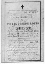 perkamenten doodsprentje Antwerpen 1848, Verzamelen, Bidprentjes en Rouwkaarten, Ophalen of Verzenden