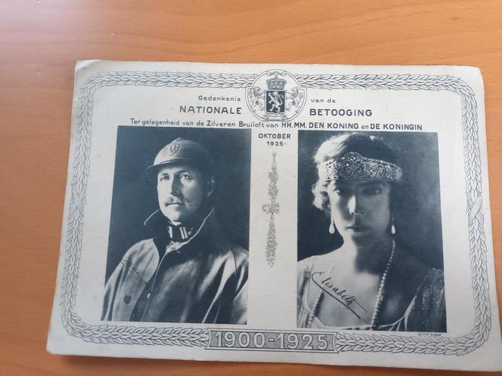 ZELDZAAM: gedenkenis nationale betoging 1925 Albert en Eliza, Tickets en Kaartjes, Overige Tickets en Kaartjes