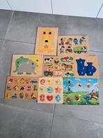 Pakket peuter-/ kleuterpuzzels, Enlèvement ou Envoi, Utilisé, 6 mois à 2 ans, En bois