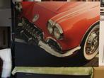 wand-canvas-kader:  rode chevrolet, Ophalen, Zo goed als nieuw