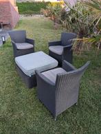 Loungeset met kussens en bijhorende bijzettafel, Enlèvement, Comme neuf, Table d'appoint, Sets de jardin