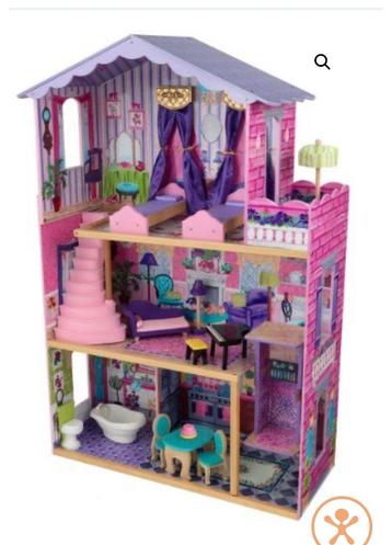 Groot houten poppenhuis, Enlèvement, Comme neuf, Maison de poupées