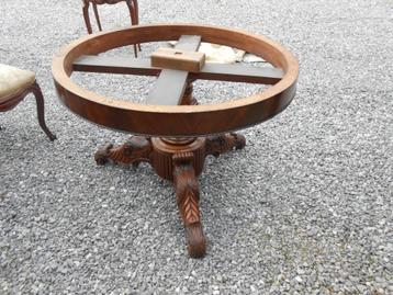 table ancienne en bois de style, avec marbre au dessus, Antiquités & Art, Enlèvement