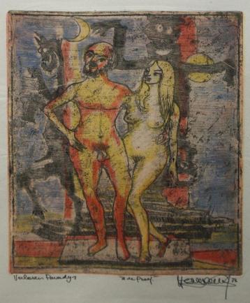 Joris Houwen (1925-1998): Verloren Paradijs (63 x 73 cm) beschikbaar voor biedingen