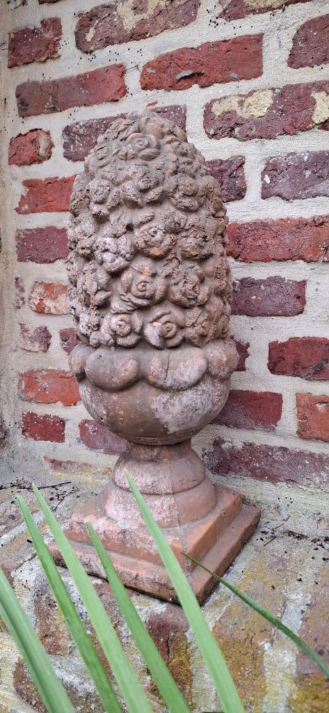 Oud tuinornament / brocante terracotta denappel, Antiek en Kunst, Curiosa en Brocante, Ophalen of Verzenden
