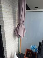 Parasol met voet., Tuin en Terras, Parasols, Ophalen, Gebruikt, Stokparasol