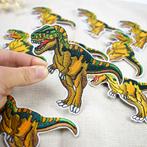 Dino strijkplaatje patch kinderen - 95 x 93 mm, Ophalen of Verzenden, Nieuw