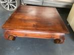 vintage salontafel zeer mooi design, Ophalen, Gebruikt, Vierkant, Eikenhout
