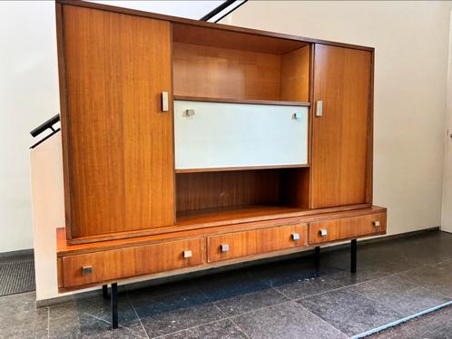 Vintage barkast / wandkast / highboard  jaren 60/70., Huis en Inrichting, Kasten | Wandmeubels, Gebruikt, 100 tot 150 cm, 150 tot 200 cm