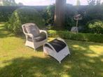 tuinzetel met voetbank merk 4 seasons, Ophalen, Gebruikt, Wicker
