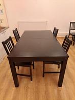 table et Chaises, Maison & Meubles, Comme neuf, Rectangulaire, Autres essences de bois, 50 à 100 cm