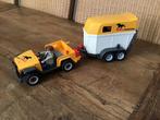 Playmobil jeep paardentransport trailer, Ophalen of Verzenden, Zo goed als nieuw