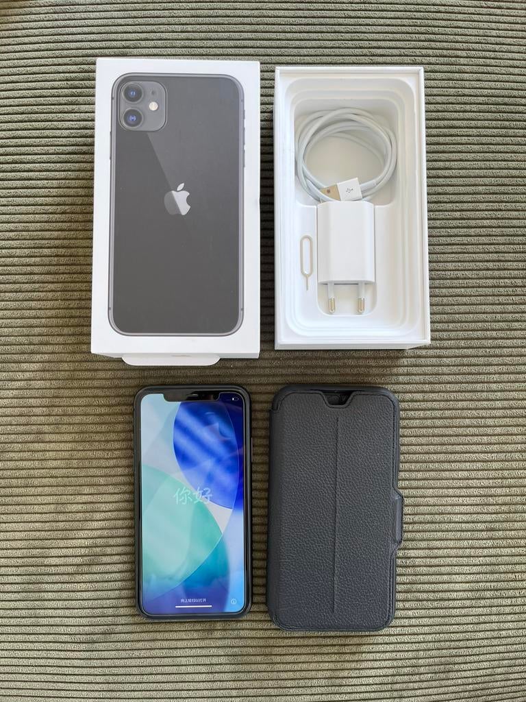 Apple iPhone 11 64GB (BLACK/ZWART), Telecommunicatie, Mobiele telefoons | Apple iPhone, Gebruikt, 64 GB, iPhone 11, Zwart, Ophalen of Verzenden