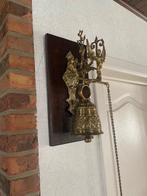 Mooie zeldzame bronzen bel gemonteerd op mirantiplank, Ophalen, Brons