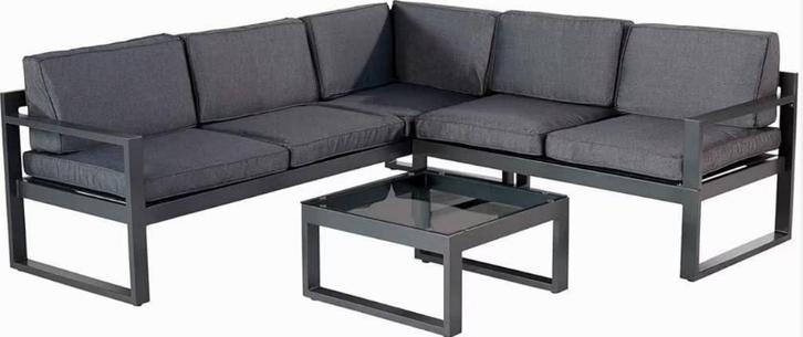 Hartman Perpignan Lounge Set Grijs - Nieuw in doos, Tuin en Terras, Tuinsets en Loungesets, Nieuw, Loungeset, Aluminium, 5 zitplaatsen