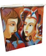 Olieverf schilderij, gesigneerd "Wang", Antiek en Kunst, Ophalen of Verzenden