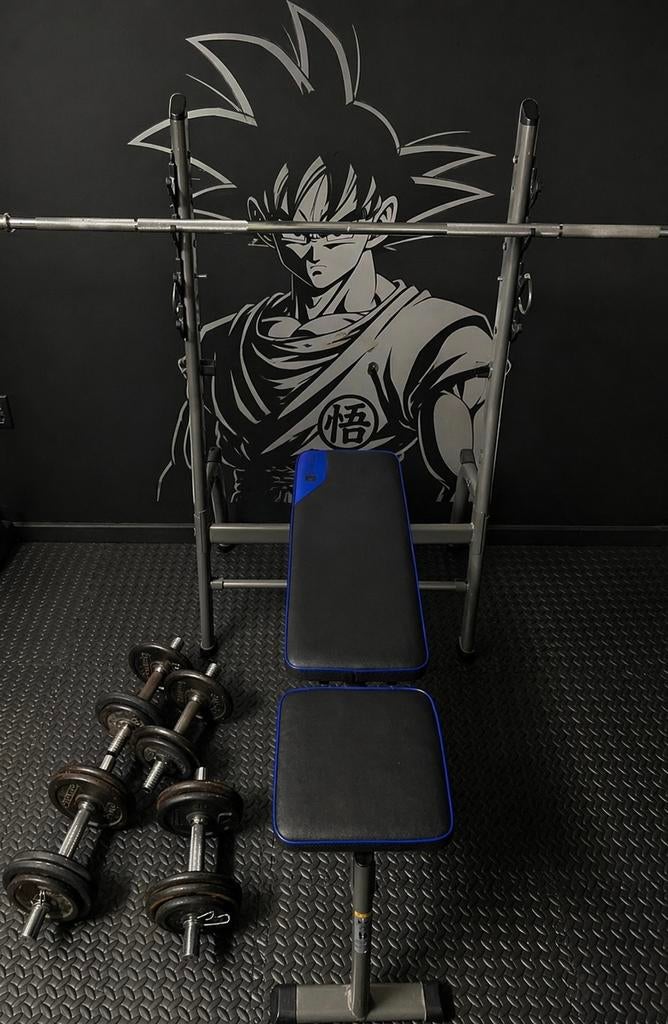 Banc musculation, Sports & Fitness, Enlèvement, Comme neuf, Haltère