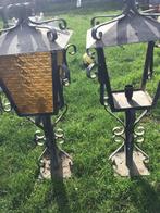 2 prachtige smeedijzer verlichting, Tuin en Terras, Ophalen, Zo goed als nieuw