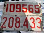 Antieke emaille auto nummerplaten, Ophalen