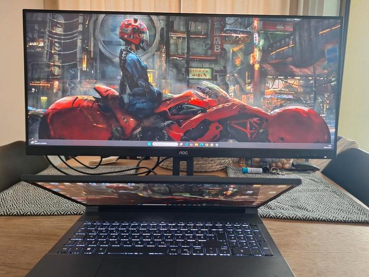 MonitorAOC, Computers en Software, Monitoren, Zo goed als nieuw, 61 t/m 100 Hz, DisplayPort, HDMI, Ultrawide, IPS, Full HD, Ophalen