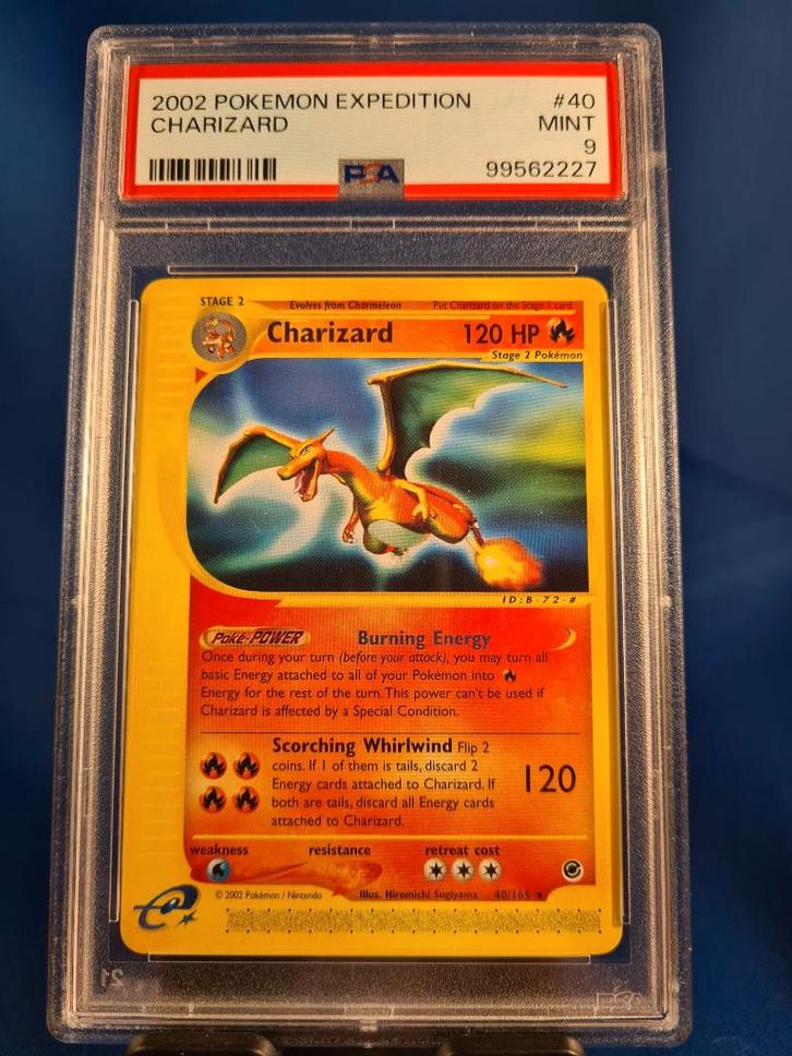 Charizard 40/165 - Expedition Base Set (PSA 9), Hobby en Vrije tijd, Verzamelkaartspellen | Pokémon, Gebruikt, Verzenden