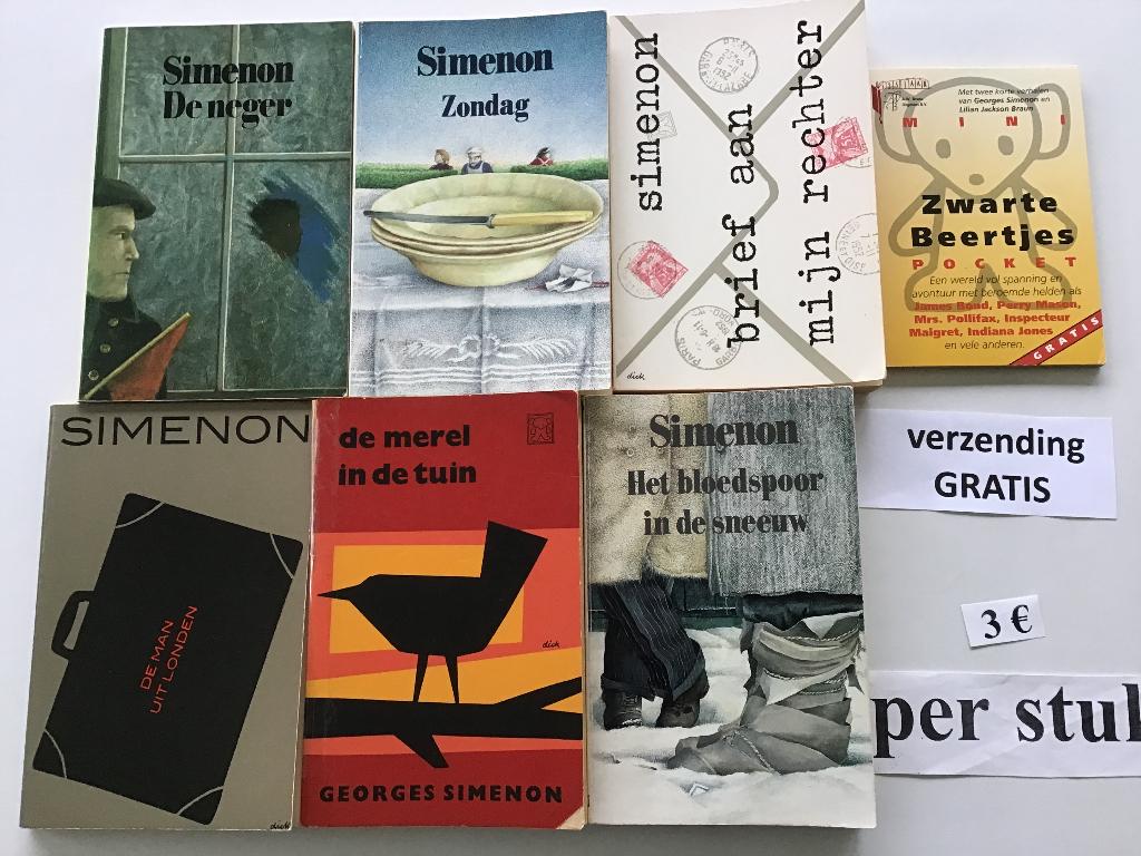 7 détectives SIMENON avec LIVRAISON GRATUITE, Enlèvement ou Envoi, Comme neuf