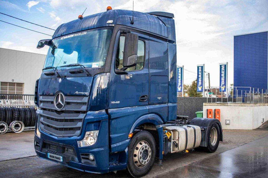 Mercedes-Benz ACTROS 1848 LS+E6+HYDR. (bj 2014), Auto's, Vrachtwagens, Automaat, Achterwielaandrijving, Euro 6, Blauw