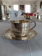 Tasse et sous-tasse en métal argenté, Enlèvement ou Envoi