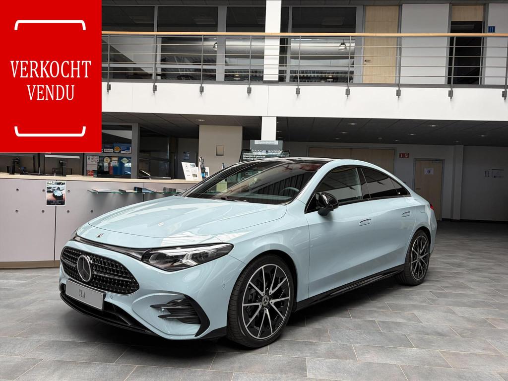 Mercedes-Benz CLA-klasse CLA 180 AMG Line Nieuwe wagen, Stof, Zwart, 136 pk, 5 zetels