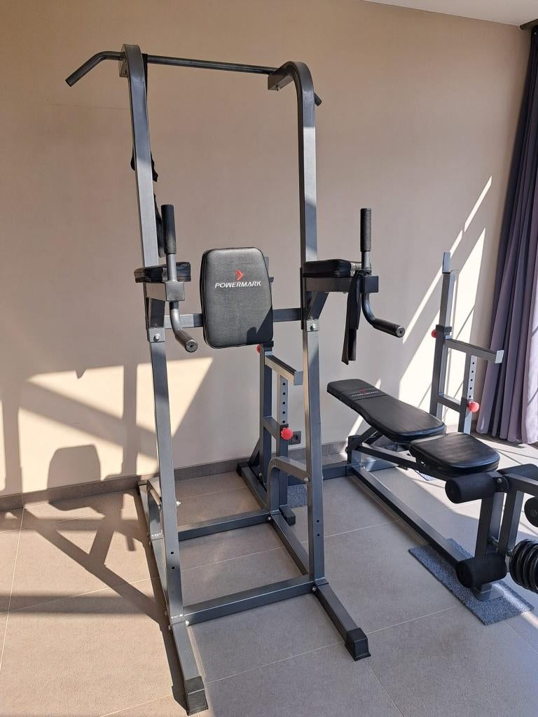 Power Tower, Sport en Fitness, Ophalen, Krachtstation, Metaal, Buik