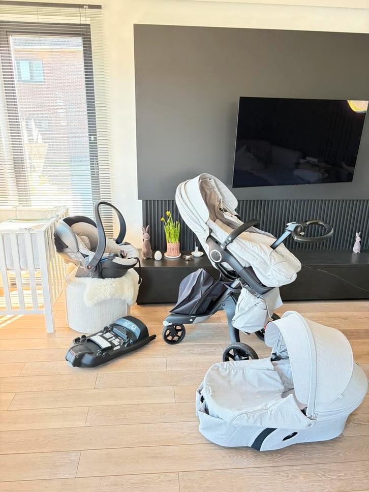 Volledige Stokke Xplory V8-set in Grey Melange, Kinderen en Baby's, Kinderwagens en Combinaties, Gebruikt, Kinderwagen, Overige merken