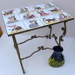 grote SPAANSE bloemenstaander bijzettafel smeedijzer, Ophalen of Verzenden, Gebruikt, Rechthoekig