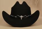Cowboyhoed Metallic Stierenkop Riem Swart (Nieuw), Vêtements | Hommes, Chapeaux & Casquettes, Enlèvement ou Envoi, Neuf, Chapeau