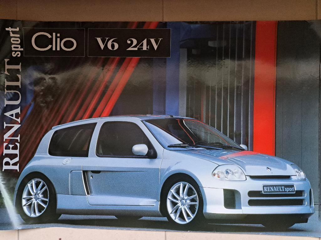 Poster Renault Clio V6, Ophalen of Verzenden, Zo goed als nieuw, Renault