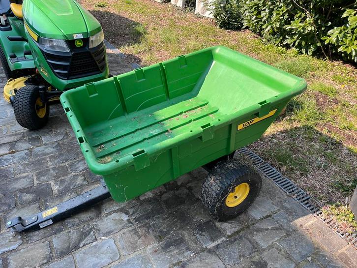 Remorque John Deere pour tracteur tondeuse, Jardin & Terrasse, Tondeuses autoportées, Comme neuf, Enlèvement