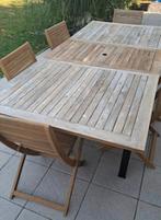 Table et 8 chaises de jardin, Jardin & Terrasse, Enlèvement, Bois, Chaise