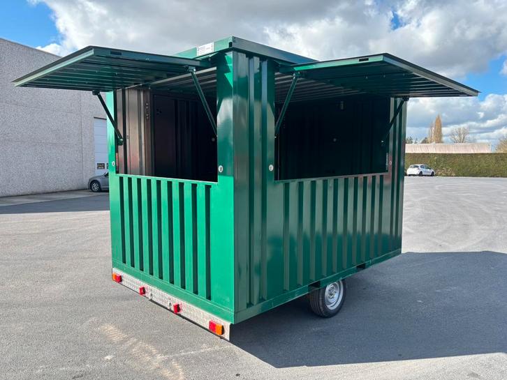 Remorque conteneurs Food Truck Bar, Autos : Divers, Remorques, Comme neuf, Enlèvement