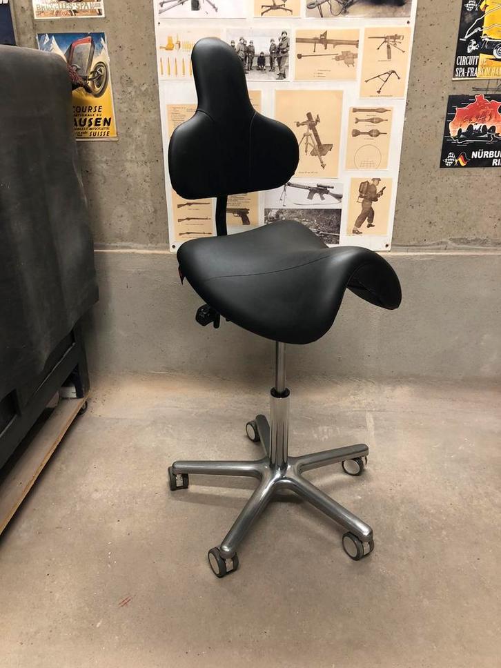 Zadelstoel, Huis en Inrichting, Bureaustoelen, Gebruikt, Bureaustoel, Zwart, Ergonomisch, Ophalen