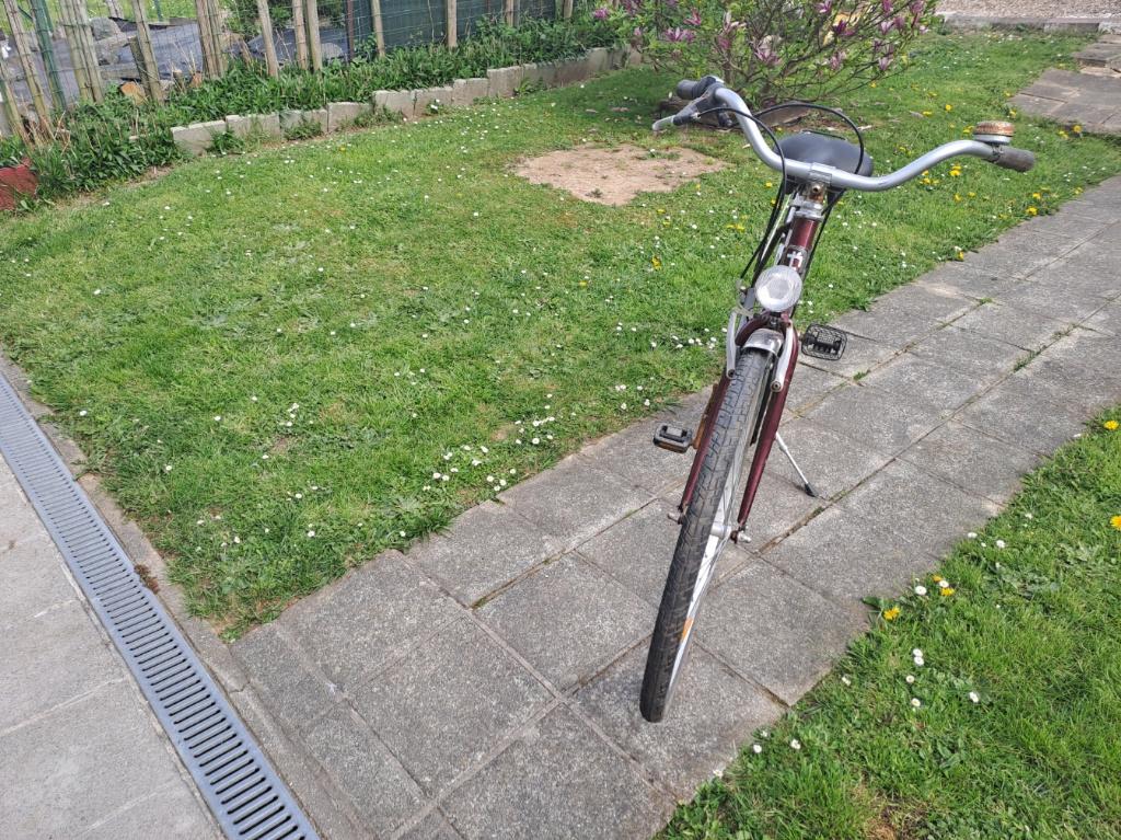 À vendre un vélo de ville pour femme en roues de 28 pouces, Enlèvement, Utilisé, Frein à rétropédalage, Vitesses