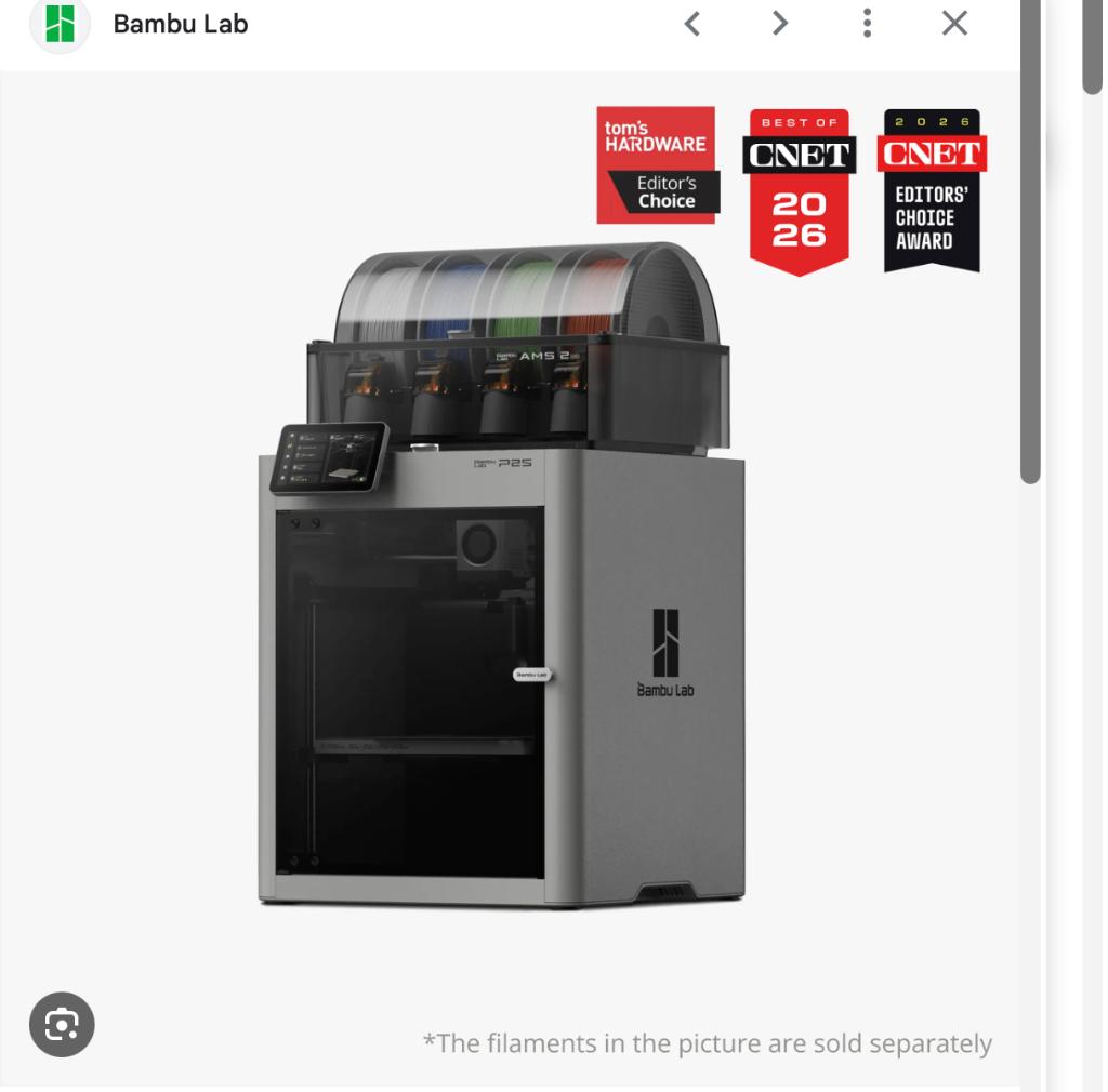 Bambulab P2S met AMS 3D printer, Computers en Software, 3D Printers, Ophalen, Zo goed als nieuw, Filament