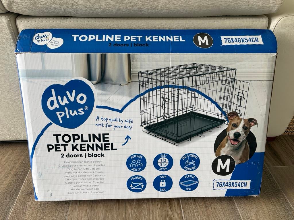 Bench voor hond - medium - merk Duvo Plus, Animaux & Accessoires, Caisses pour chiens, Enlèvement ou Envoi, Comme neuf