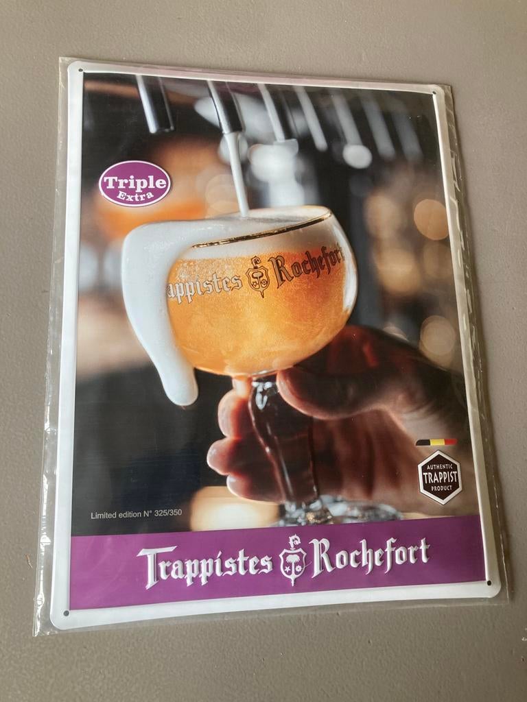 Rochefort trappist triple extra nieuw, Verzamelen, Merken en Reclamevoorwerpen, Ophalen of Verzenden, Zo goed als nieuw, Reclamebord