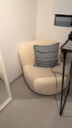 Twee witte bijzet teddy zetels te koop in set, Ophalen, Zo goed als nieuw, Stof, Teddy