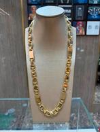18KT Goud - 157.35 Gram - Ketting - PLATTE MAGNUM, Handtassen en Accessoires, Kettingen, Ophalen, Zo goed als nieuw, Wit, Goud